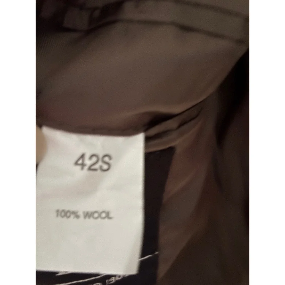 Jos. A. Bank Mens 42S Brown Wool Micro Check Two Button Sport Coat Blazer